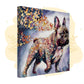 French Bulldog watercolor canvas art with butterflies, part of Wings of Life Series, perfect for pet lovers' home decor.