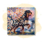 "Rottweiler Memorial Watercolor Painting with Butterflies"