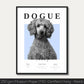 Personalized Dogue portrait featuring a poodle in monochrome style, perfect for home decor or gifting occasions.