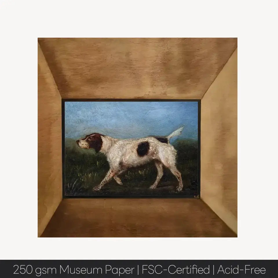 Vintage dog portrait "La Gousse" 1880 by Toulouse-Lautrec in museum-quality frame, 250 gsm paper, FSC-certified, acid-free.