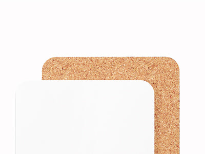 The cork backing provides excellent anti-slip functionality, preventing the coaster from sliding on surfaces while protecting against scratches.