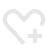 Icon of a heart shape with a plus sign representing health and wellness.