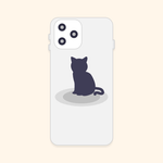 This Meraki Pet-themed phone case features a minimalist design with the silhouette of a seated cat, adding a unique personality and artistic flair to your phone. Perfect for cat lovers, it brings a touch of warm pet companionship to everyday life.