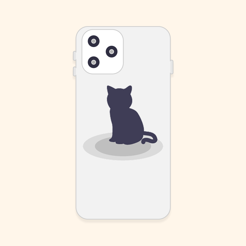 This Meraki Pet-themed phone case features a minimalist design with the silhouette of a seated cat, adding a unique personality and artistic flair to your phone. Perfect for cat lovers, it brings a touch of warm pet companionship to everyday life.